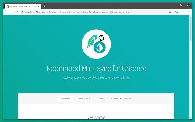 Robinhood Mint Sync من متجر Chrome الإلكتروني ليتم تشغيله مع OffiDocs Chromium عبر الإنترنت