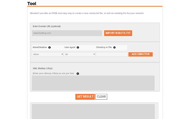Robots.txt Generator  from Chrome web store to be run with OffiDocs Chromium online