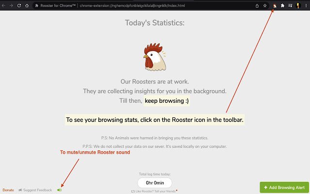 Rooster for Chrome™  from Chrome web store to be run with OffiDocs Chromium online