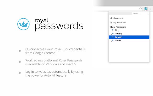 Royal Passwords ຈາກ Chrome web store ທີ່ຈະດໍາເນີນການກັບ OffiDocs Chromium ອອນໄລນ໌