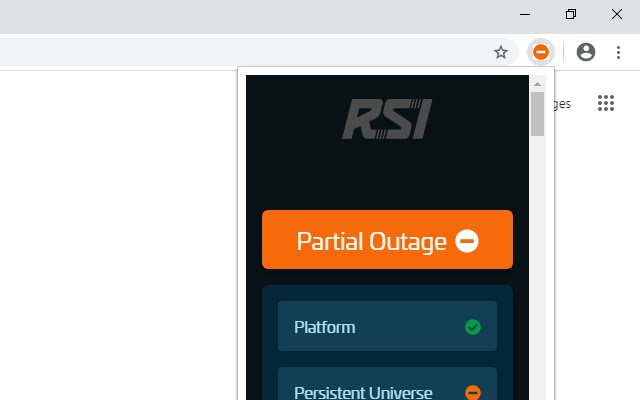 RSI Star Citizen Status Checker  from Chrome web store to be run with OffiDocs Chromium online