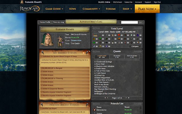 Runescape Alog Classic  from Chrome web store to be run with OffiDocs Chromium online