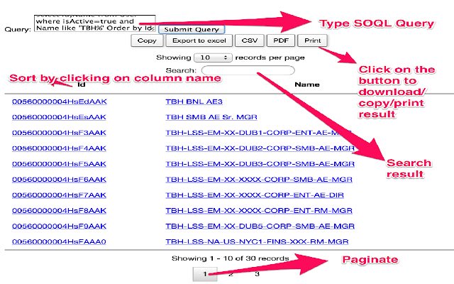 Run Force.com SOQL Paginated  from Chrome web store to be run with OffiDocs Chromium online