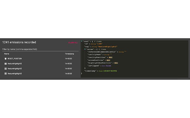 RxJS Devtools dal Chrome Web Store da eseguire con OffiDocs Chromium online