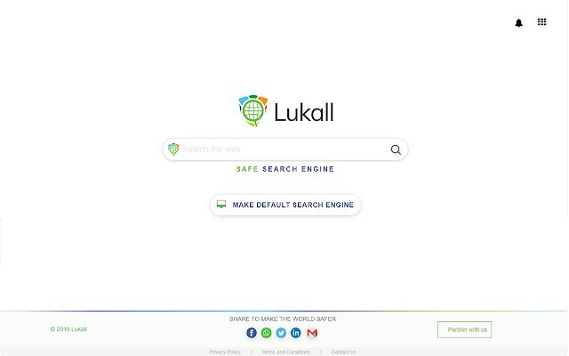 Safe Search Engine Lukall  from Chrome web store to be run with OffiDocs Chromium online