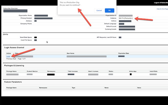 Salesforce Confirm Production Login Access  from Chrome web store to be run with OffiDocs Chromium online