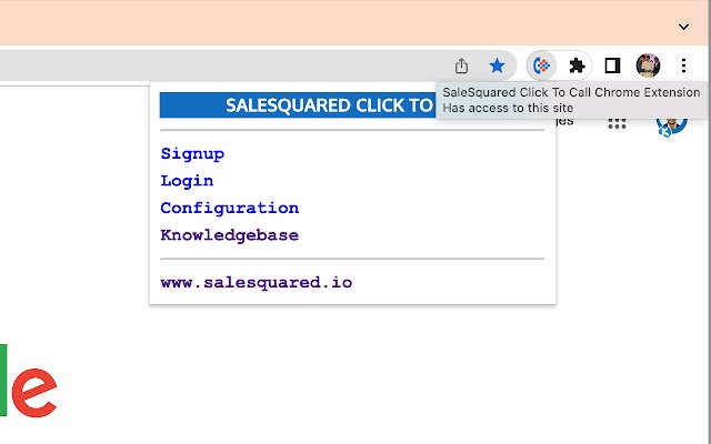 SaleSquared Click To Call Chrome Extension จาก Chrome เว็บสโตร์ที่จะรันด้วย OffiDocs Chromium ออนไลน์