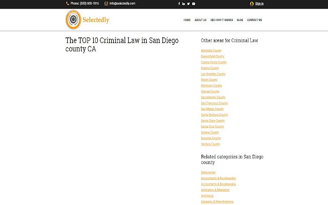 Chrome ウェブストアの San Diego Criminal Lawyers を OffiDocs Chromium online で実行