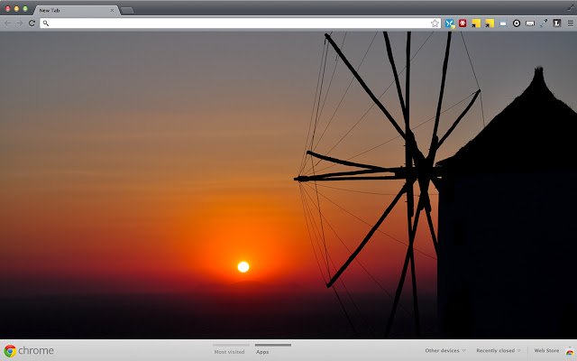 Santorini Sunset ، اليونان من متجر Chrome الإلكتروني ليتم تشغيله باستخدام OffiDocs Chromium عبر الإنترنت