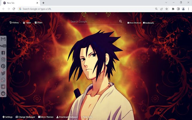 Sasuke Uchiha Wallpaper  from Chrome web store to be run with OffiDocs Chromium online