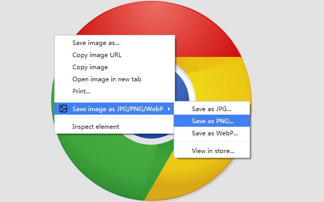 Save image as Type  from Chrome web store to be run with OffiDocs Chromium online