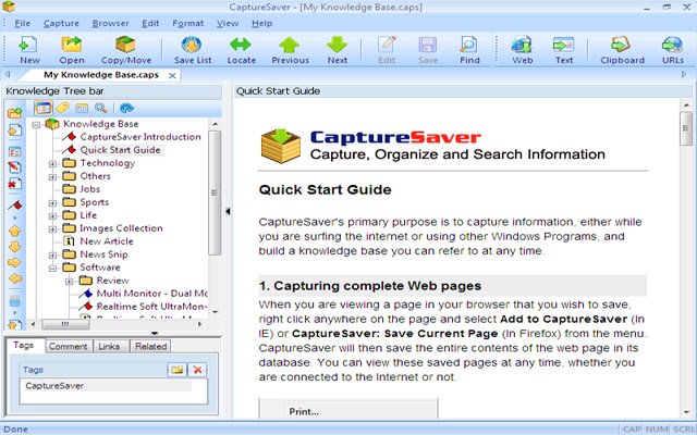 Save to CaptureSaver  from Chrome web store to be run with OffiDocs Chromium online