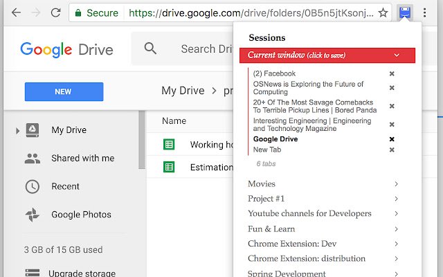 Save Your Tabs for Later 从 Chrome 网上商店使用 OffiDocs Chromium 在线运行