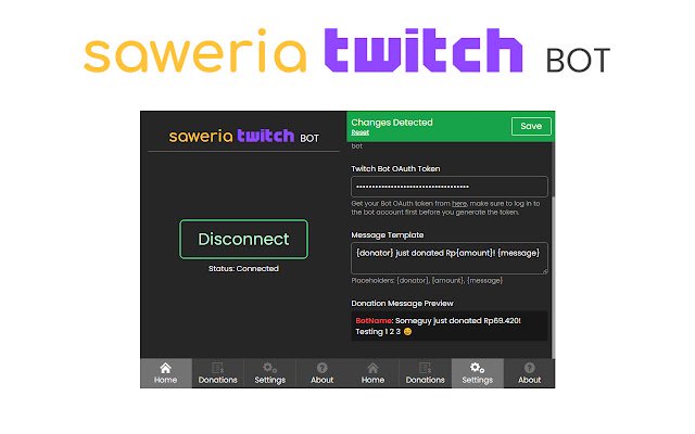 Saweria Twitch Bot  from Chrome web store to be run with OffiDocs Chromium online