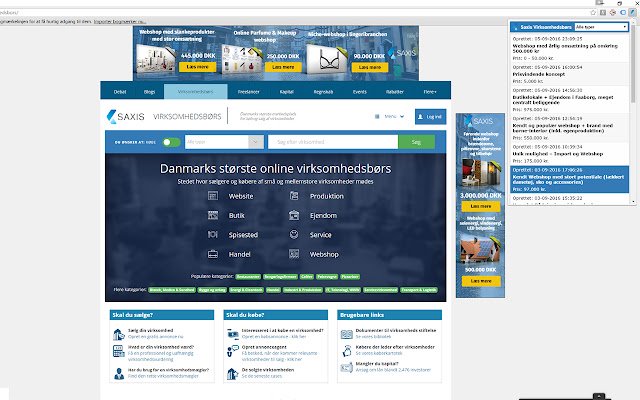 Saxis Virksomhedsbørs  from Chrome web store to be run with OffiDocs Chromium online