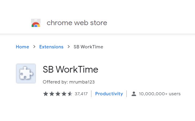 SB WorkTime  from Chrome web store to be run with OffiDocs Chromium online