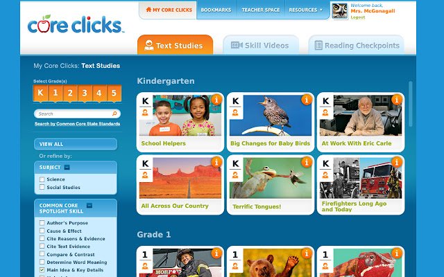 Scholastic Core Clicks  from Chrome web store to be run with OffiDocs Chromium online