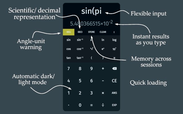 Scientific Calculator, Unit Converter  from Chrome web store to be run with OffiDocs Chromium online