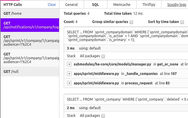 Profiler Scooby ze sklepu internetowego Chrome do uruchomienia z OffiDocs Chromium online