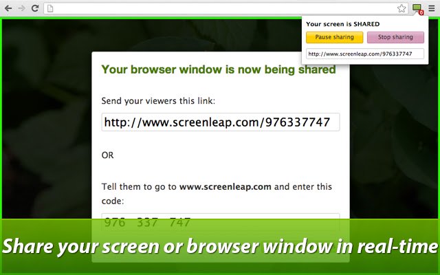 Screenleap da Chrome Web Store para ser executado com OffiDocs Chromium online