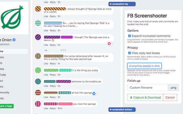 Screenshots for Facebook  from Chrome web store to be run with OffiDocs Chromium online