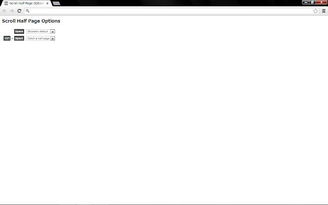 Scroll Half Page  from Chrome web store to be run with OffiDocs Chromium online