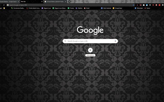 Seahorse Damask Black  from Chrome web store to be run with OffiDocs Chromium online