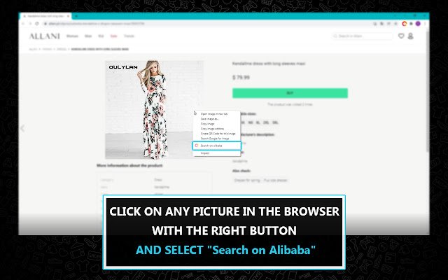 Search by Image on Alibaba  from Chrome web store to be run with OffiDocs Chromium online