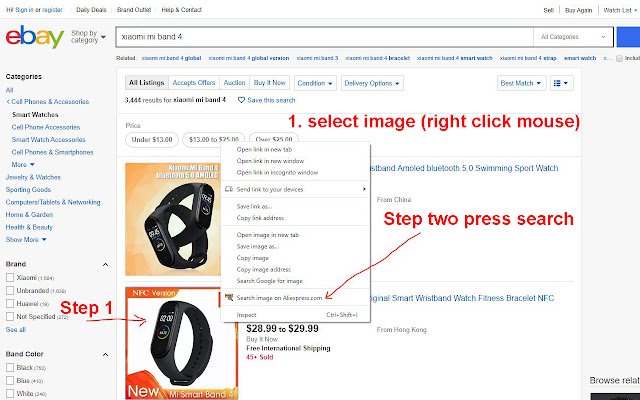 Search by image on Aliexpress  from Chrome web store to be run with OffiDocs Chromium online