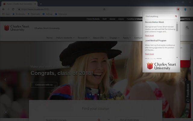 Search Charles Sturt University  from Chrome web store to be run with OffiDocs Chromium online