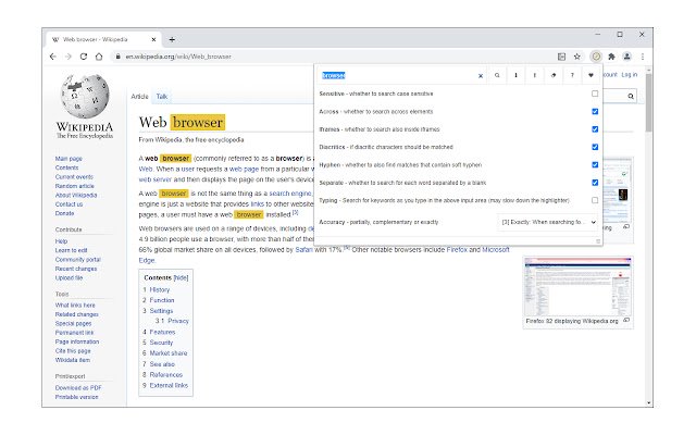 Search Highlighter  from Chrome web store to be run with OffiDocs Chromium online