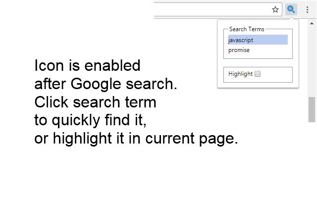 Search Terms Finder  from Chrome web store to be run with OffiDocs Chromium online