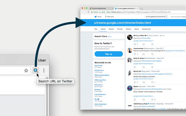 URL de búsqueda en Twitter desde Chrome web store para ejecutarse con OffiDocs Chromium en línea