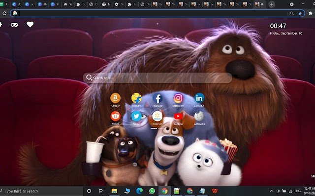 Secret Life Of Pets Wallpaper New Tab Theme  from Chrome web store to be run with OffiDocs Chromium online