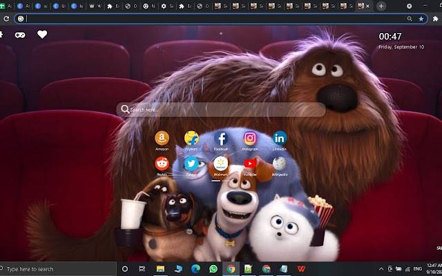 Secret Life Of Pets Wallpaper Neues Tab-Theme aus dem Chrome-Webshop, das mit OffiDocs Chromium online ausgeführt werden kann