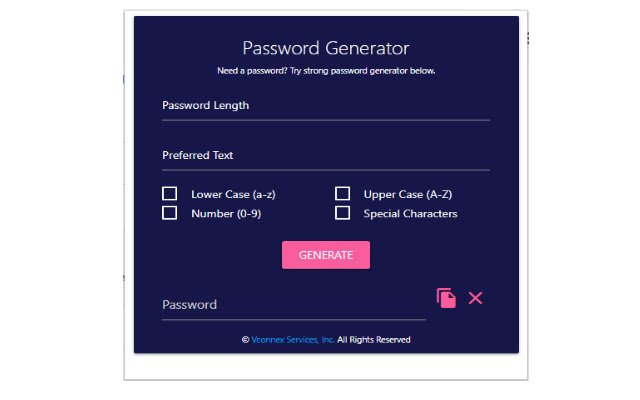 Secure Password Generator  from Chrome web store to be run with OffiDocs Chromium online