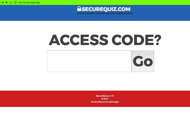 SecureQuiz V2  from Chrome web store to be run with OffiDocs Chromium online