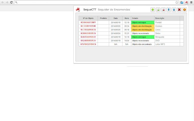 SegueCTT Seguidor de Encomendas  from Chrome web store to be run with OffiDocs Chromium online