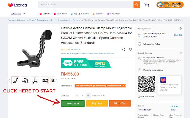 Sendsana Lazada  from Chrome web store to be run with OffiDocs Chromium online