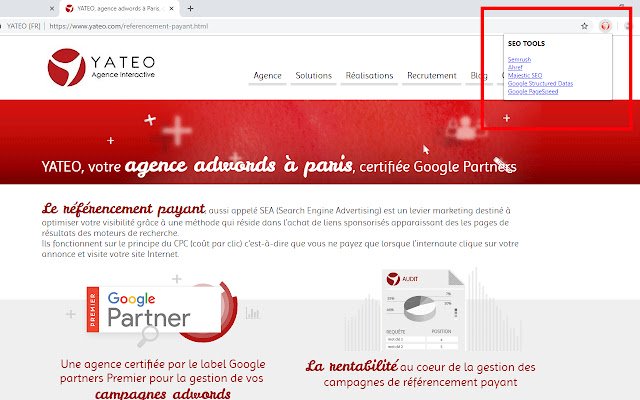 SEO TOOLS YATEO  from Chrome web store to be run with OffiDocs Chromium online