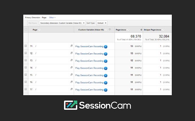 SessionCam  from Chrome web store to be run with OffiDocs Chromium online