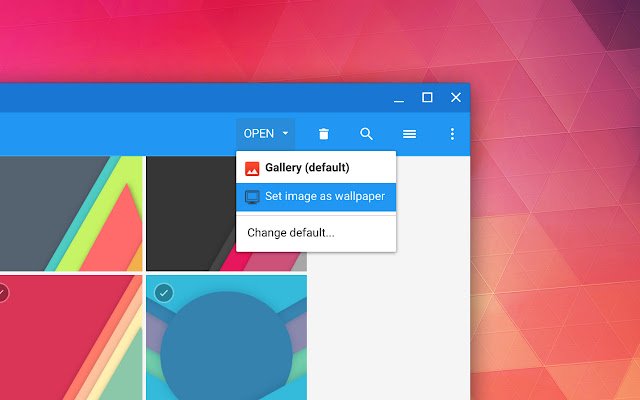 Set image as wallpaper  from Chrome web store to be run with OffiDocs Chromium online