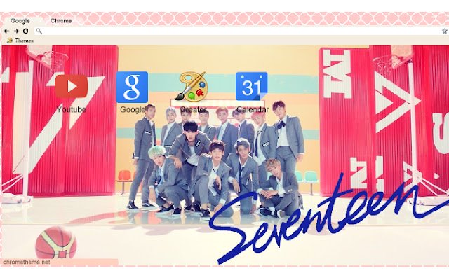 Seventeen Mansae Theme  from Chrome web store to be run with OffiDocs Chromium online