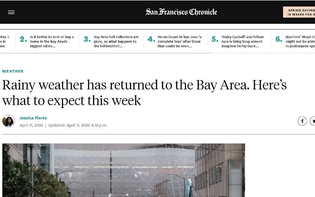 SFChronicle Popup Unlock mula sa Chrome web store na tatakbo sa OffiDocs Chromium online