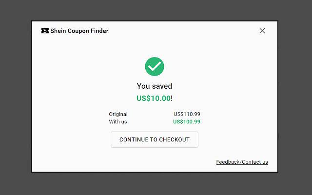 Shein Coupon Finder de Chrome web store se ejecutará con OffiDocs Chromium en línea