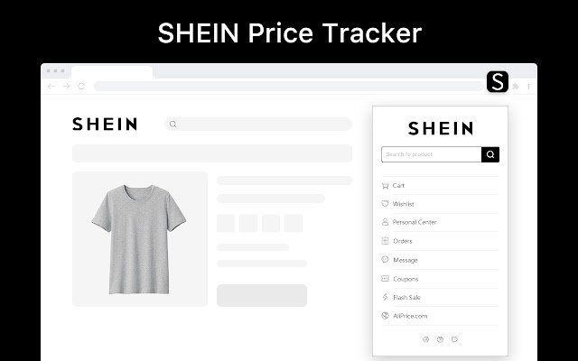 Shein Price Tracker จาก Chrome เว็บสโตร์ที่จะทำงานกับ OffiDocs Chromium ทางออนไลน์