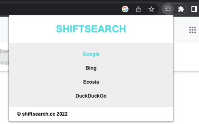 shiftsearch  from Chrome web store to be run with OffiDocs Chromium online