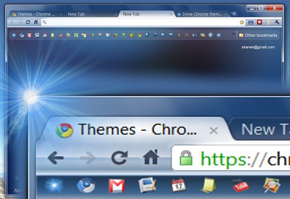 Chrome ウェブストアの Shine Skin Aero (by Skarv) が OffiDocs Chromium オンラインで実行可能