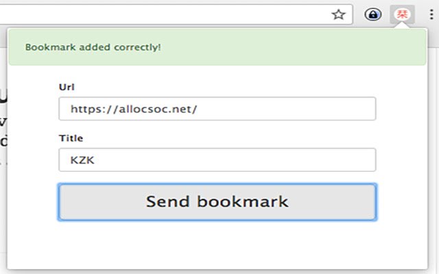 Shiori create bookmarks extension  from Chrome web store to be run with OffiDocs Chromium online