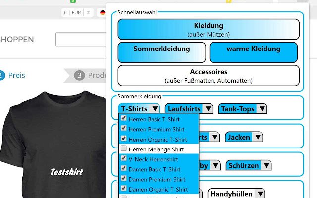 Shirtbooster für Shirtee  from Chrome web store to be run with OffiDocs Chromium online